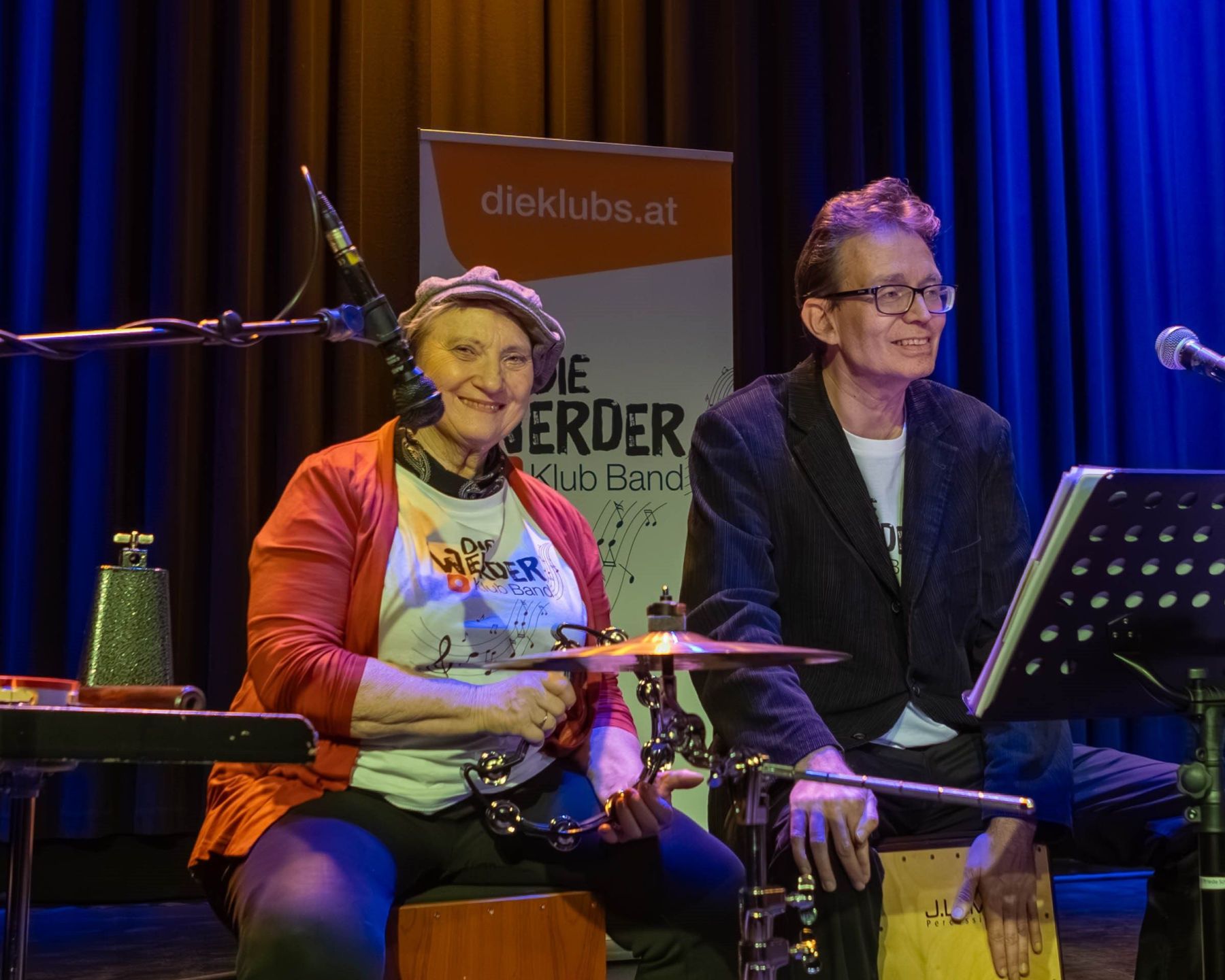 werder_elfriede schneider_christian klein_fröschl 2026 Elfriede Schneider an den Percussions und Christian Klein von der Werder Klub Band.