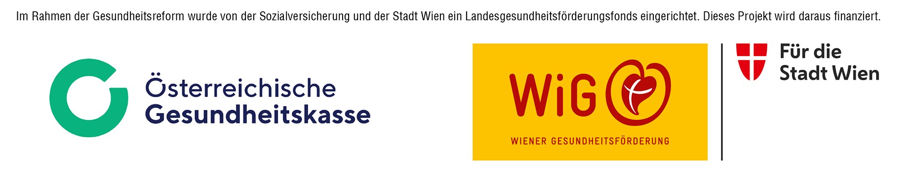 Logos von Österreichische Gesundheitskasse und WiG