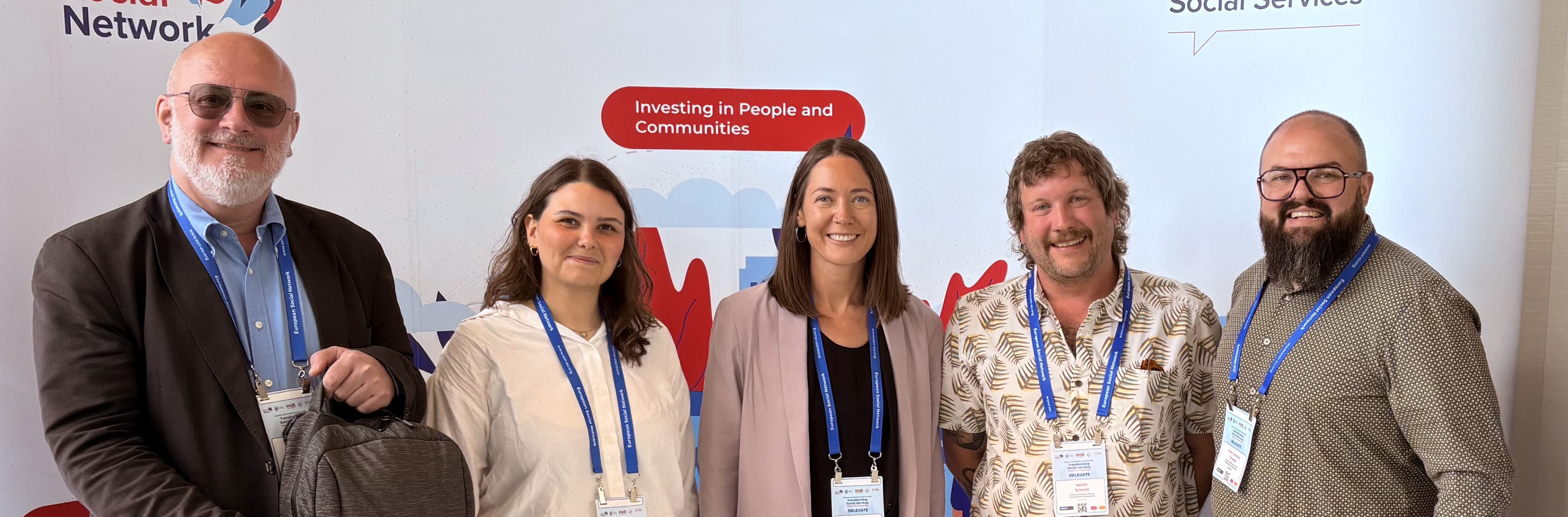 Das Team der Häuser zum Leben bei der 33. Europäischen Konferenz für Sozialdienstleistungen (ESSC) 2025 in Antwerpen