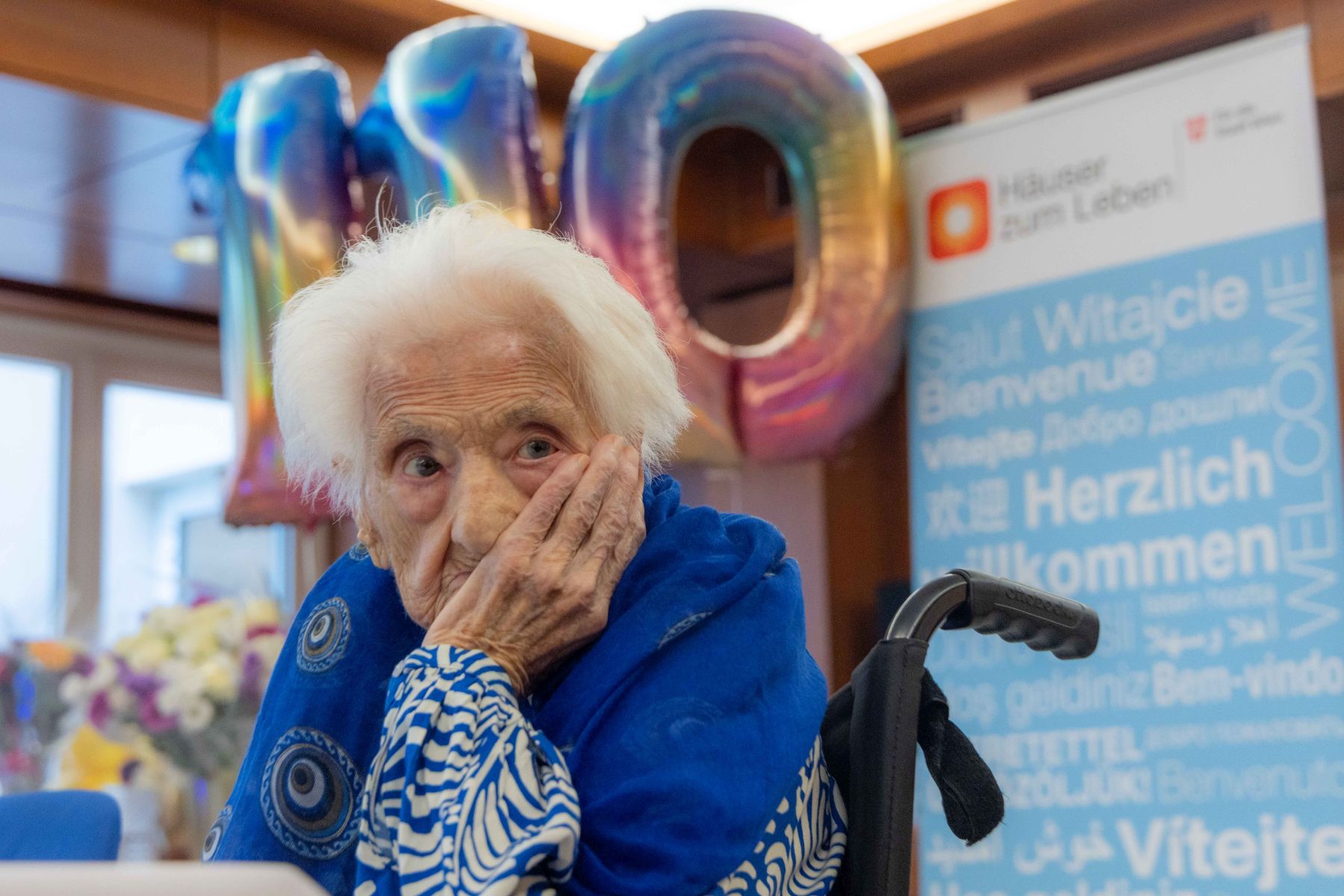 Emma Wenda, Bewohnerin Haus Laaerberg an ihrem 110. Geburtstag.