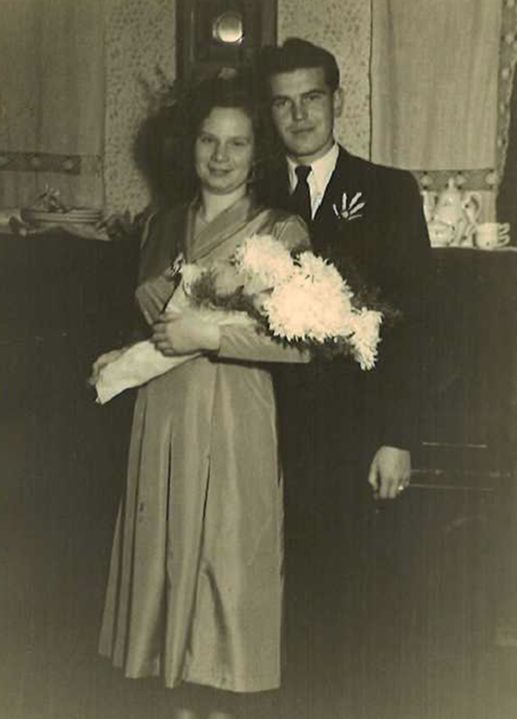 Hochzeitsfoto des Ehepaars Dörsch aus dem Jahr 1950